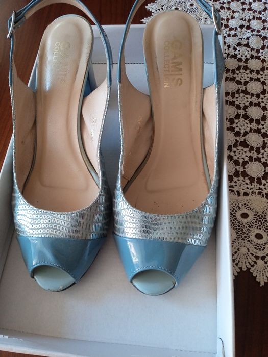 Pantofle skórzane r.38