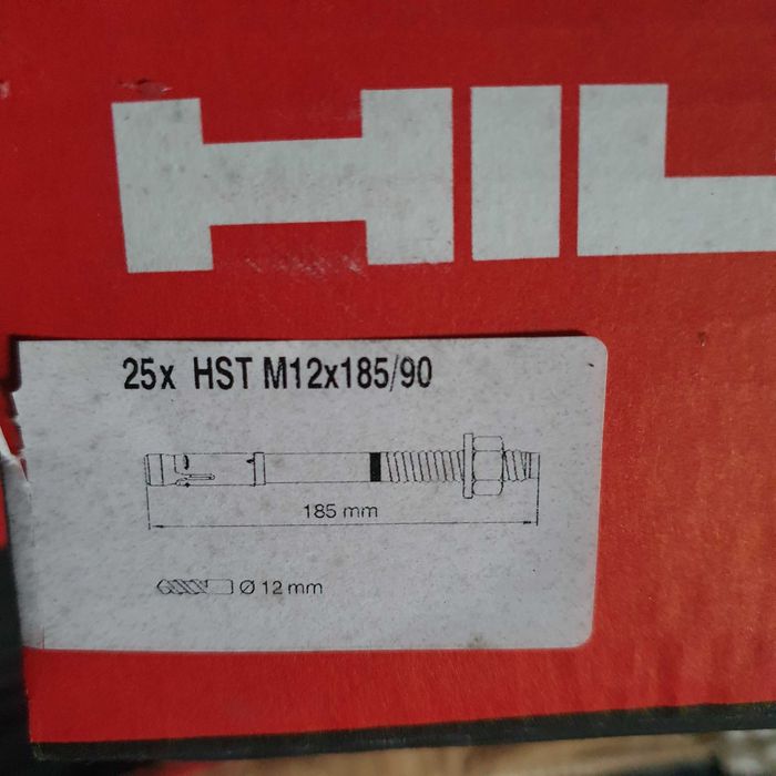 Анкер клин Hilti HST M20х200, 16x215, 16х165, 12х185, HSA M20х170