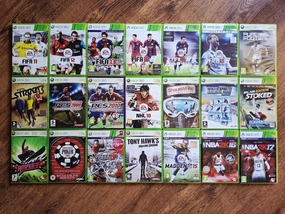 Gry XboX 360 Kinect Lego Dla Dzieci Samochodowe Sportowe Fifa Strzelanki Inne
