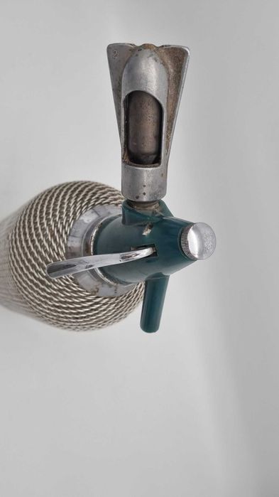 Syfon w metalowym oplocie Czechosłowacja Design PRL