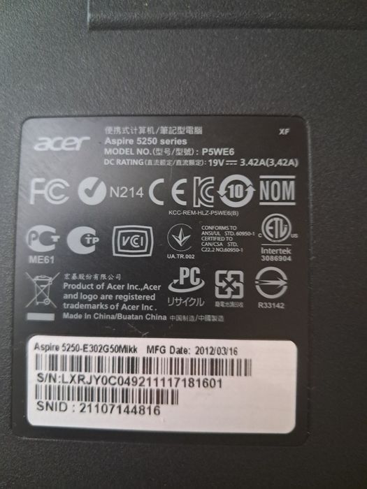 Ноутбук Acer 5250