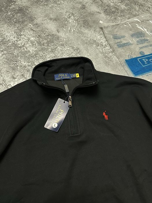 Півзамок Polo Ralph Lauren , світшот поло ральф лорен чорний , чоловічий 1/3 пів замок С М Л