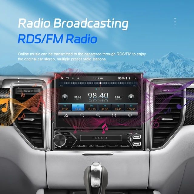 Rádio android 13 1din 7" 2/32GB retrátil GPS WiFi BT Carplay NOVO
