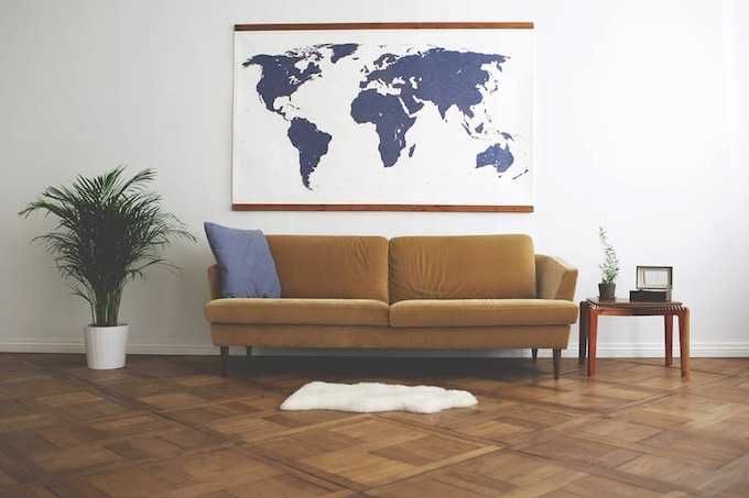 6 Quadros com Mapas dos 6 Continentes