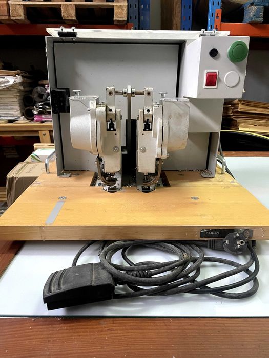 Máquina de colocar Ilhoses de duas Cabeças eléctrica com Pedal