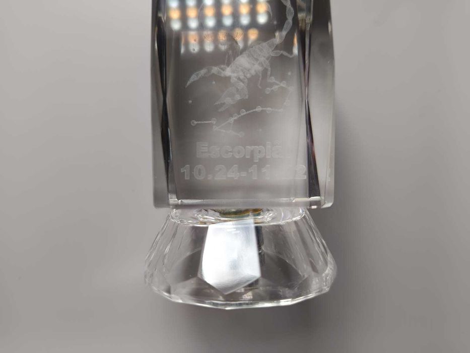 Escultura em Cristal 3D – Escorpião | Signo do Zodíaco