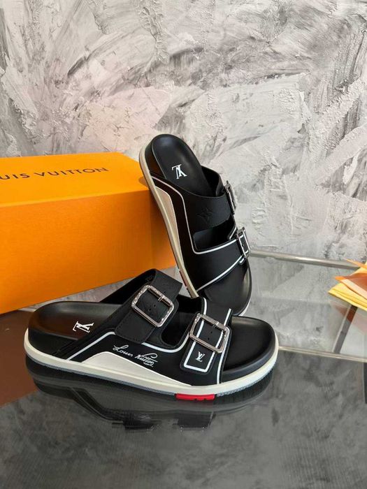 Louis Vuitton Buty, sandaly klapki, skora 180220