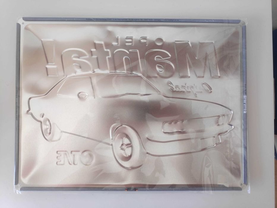 placa/chapa decorativa opel manta gt/e de 1974