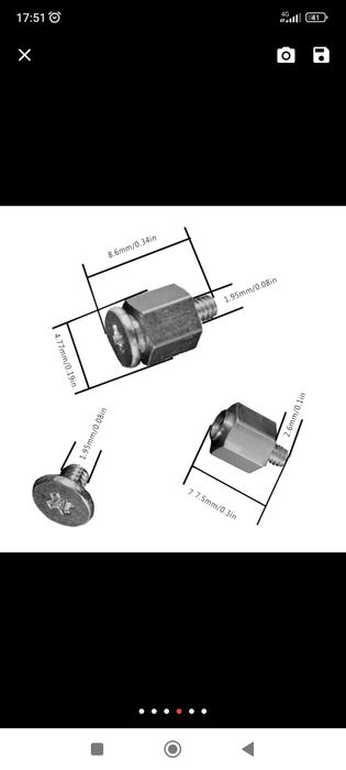 Гвинт під ssd m2