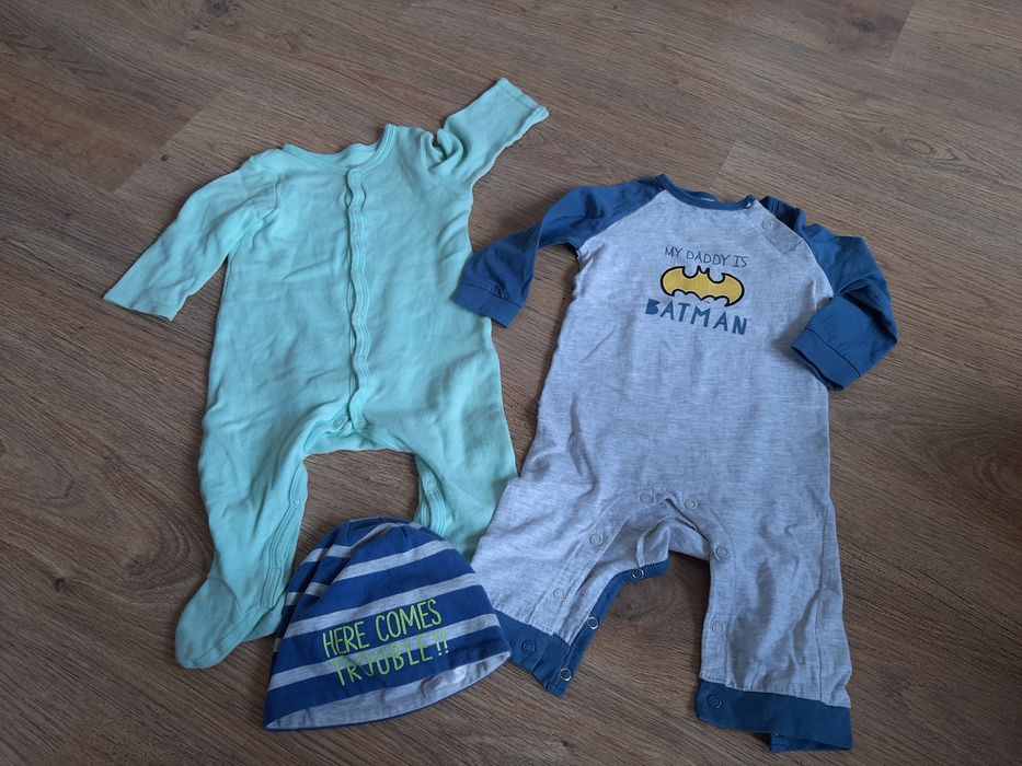 Ubranka niemowlęce chłopięce, paka ubrań r. 68