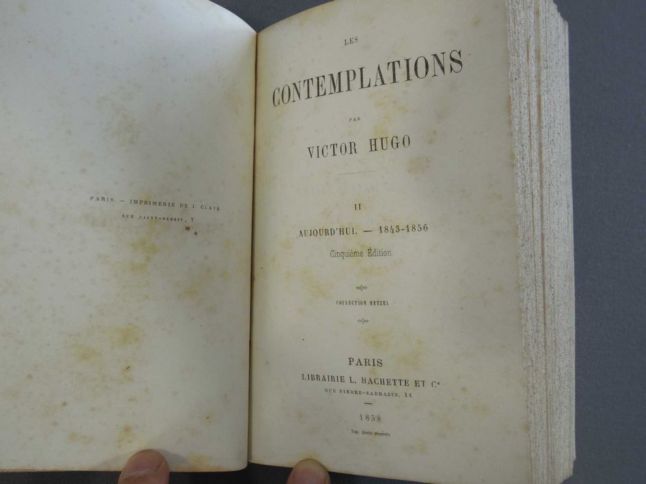 Livro Les Contemplations, '1858-'1863