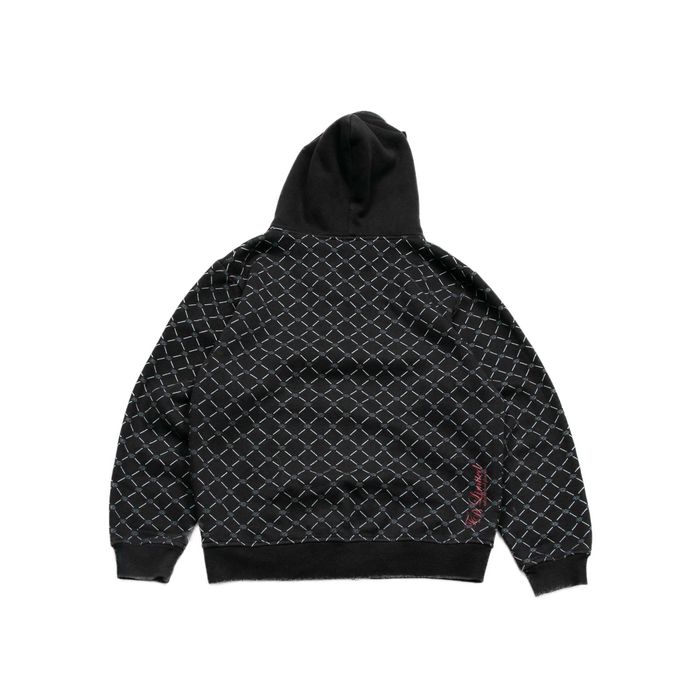 Y2k Fishbone monogram hoodie zip bluza rozpinana S damska sk8 grunge