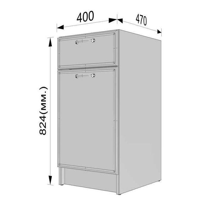 Тумба низ 40см Кухні модульні Кухонні шкафчики