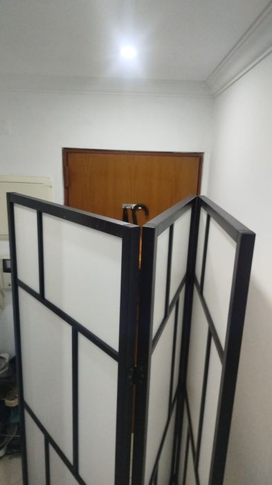 Biombo 3 partes preto
