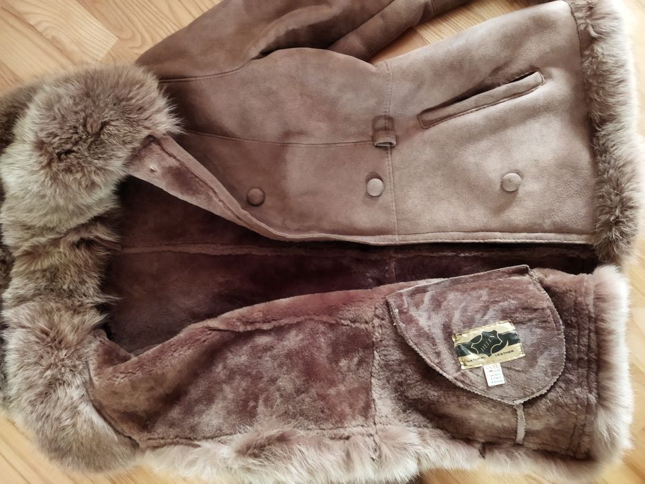 Дублянка натуральна жіноча з капішоном XXXL 62 - 64