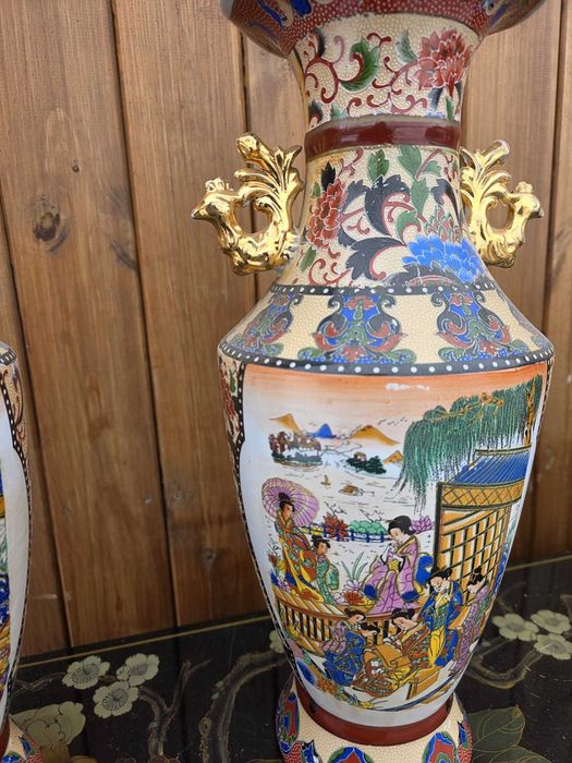 Wazon orientalny porcelanowy dost. 2 sztuki #205 #206 Stylowy Węgrów