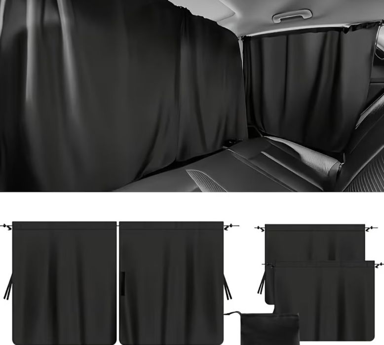 Coniunto de 4 cortinas para carro.
Novas.