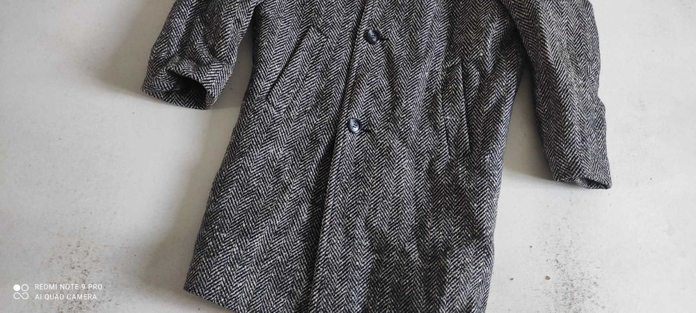 CALEDON TWEED Płaszcz Vintage Ireland  Premium M/L