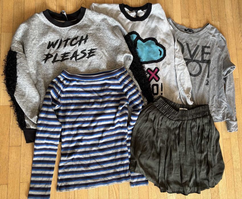 zestaw ubrań dla dziewczynki - 8 sztuk - +/- 158 cm