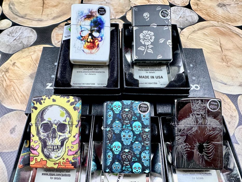 Запальнички Zippo із колекції Skulls нові