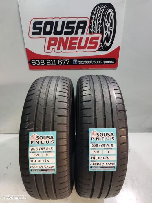 2 pneus semi novos 205-65r15 michelin - oferta dos portes 85 EUROS