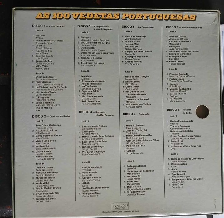 As 100 Vedetas Portuguesas (Caixa 8× LP)