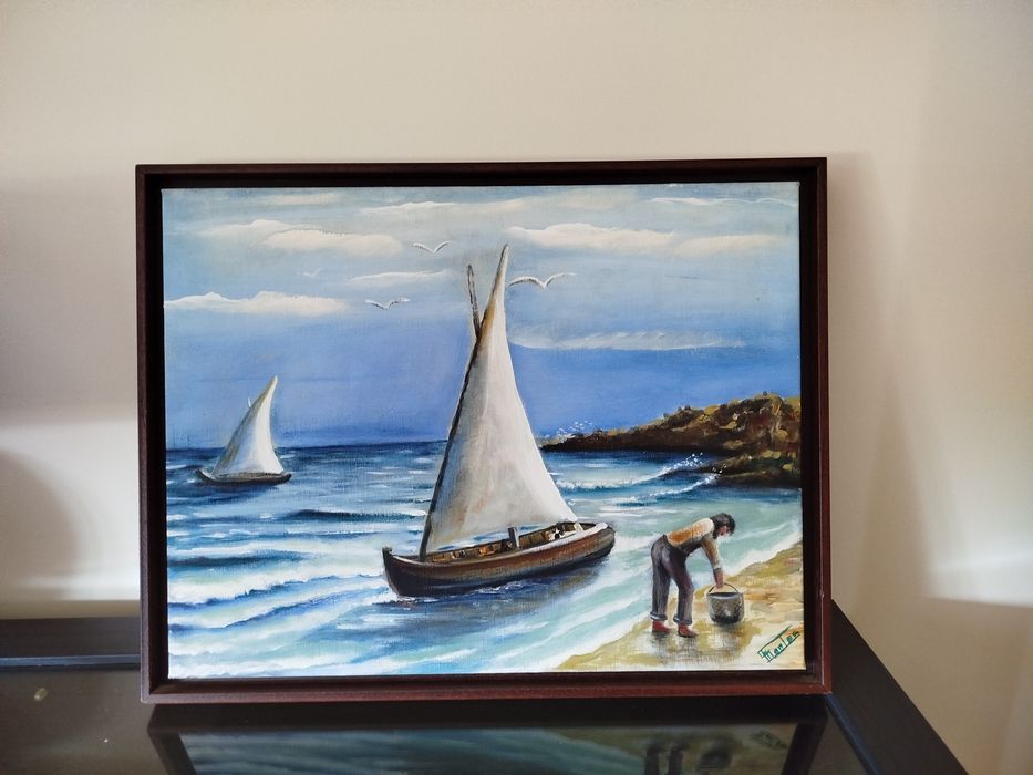 55€ 0s dois quadrados a óleo