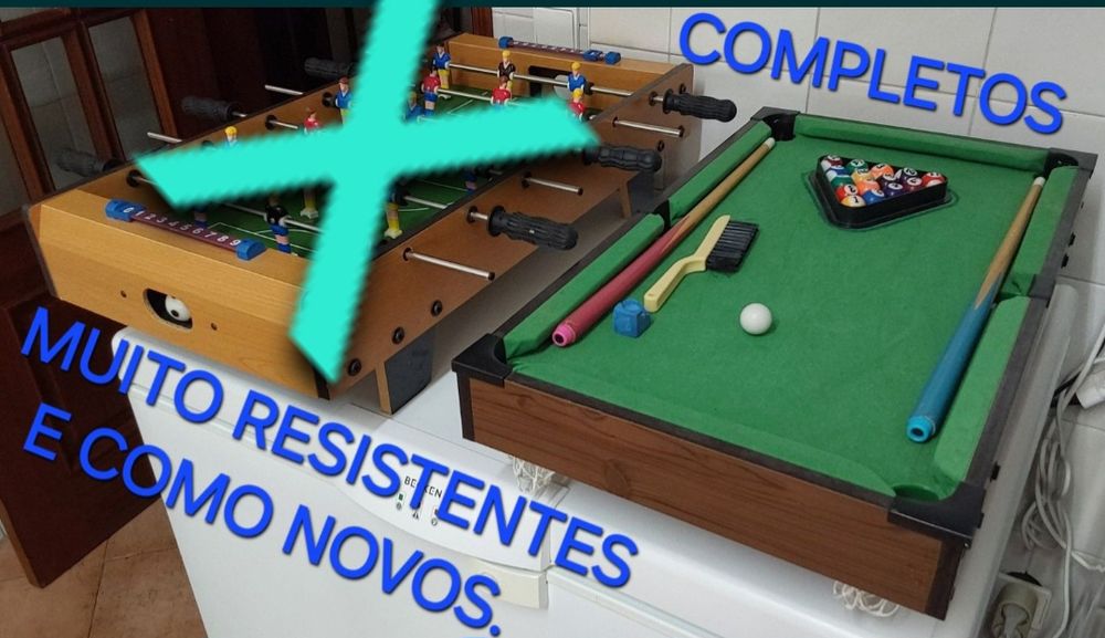 JOGO DE SNOOKER E MATRAQUILHOS RESISTENTES.Criança,Casa,Sala,Quarto.