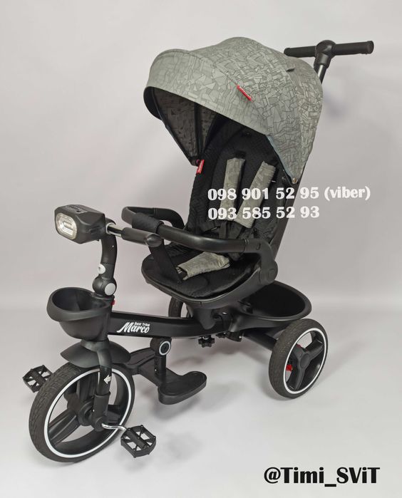 Велосипед трехколесный детский Best Trike Marco с родительской ручкой.