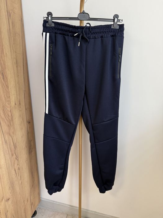 Spodnie męskie dresowe granatowe M