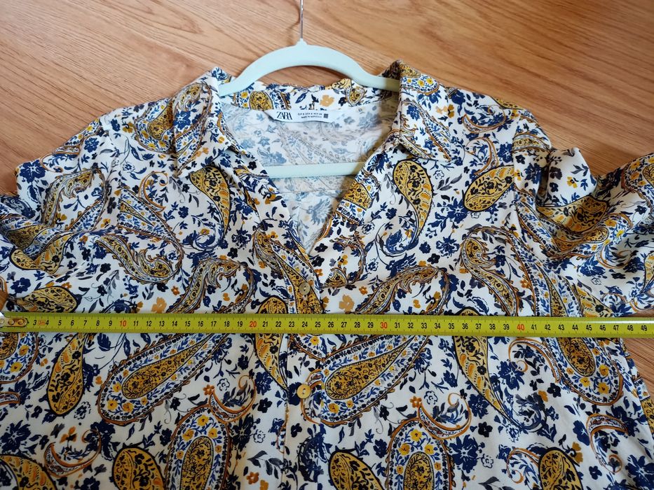 Top Paisley koszula boho zara z nadrukiem 38