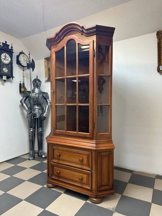 Кутова вітрина дуб масив угловая вітрина дерево 3598