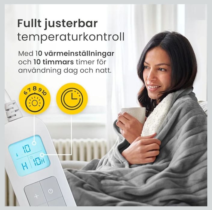 Cosi Home Luksusowy elektryczny koc grzewczy  – 200 x 150 cm