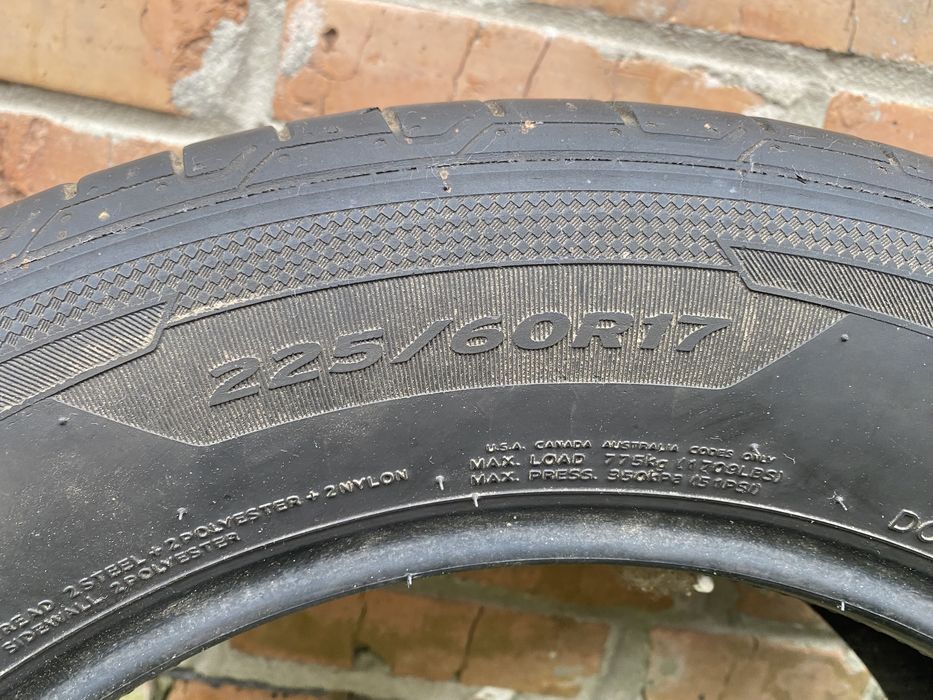Hankook 225/60 R17 літо, пара!