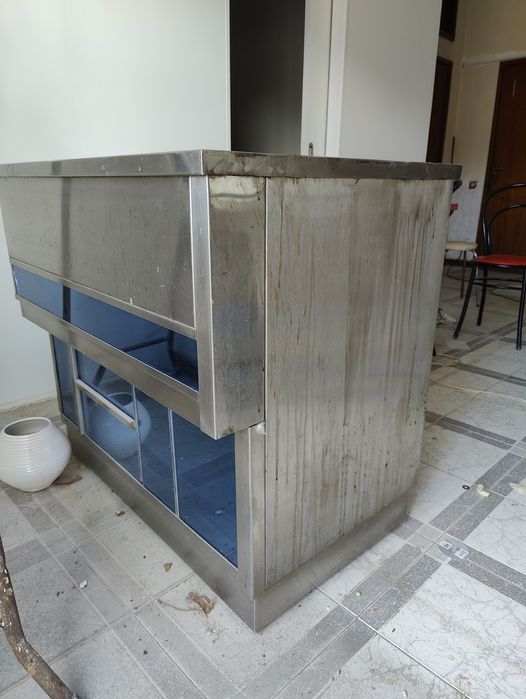 Balcão de estabelecimento aço inoxidável