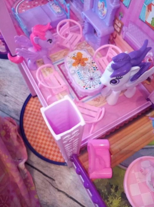 2w1 Mocny Domek Dla Lalek Kucyków Villa Mebelki Dla Dzieci