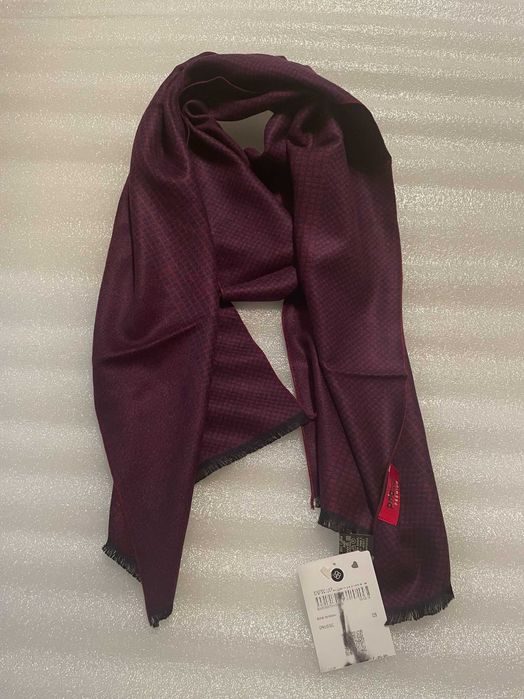 PNA Premium Wizytowy Elegancki Męski Szalik w kolorze bordowym