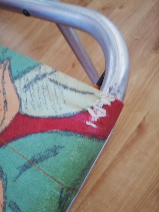 Dwa krzesła składane aluminiowe PRL