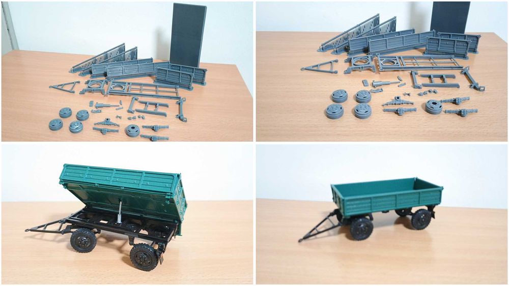 Масштабная модель 1/43 детали для сборки прицеп ГКБ-
