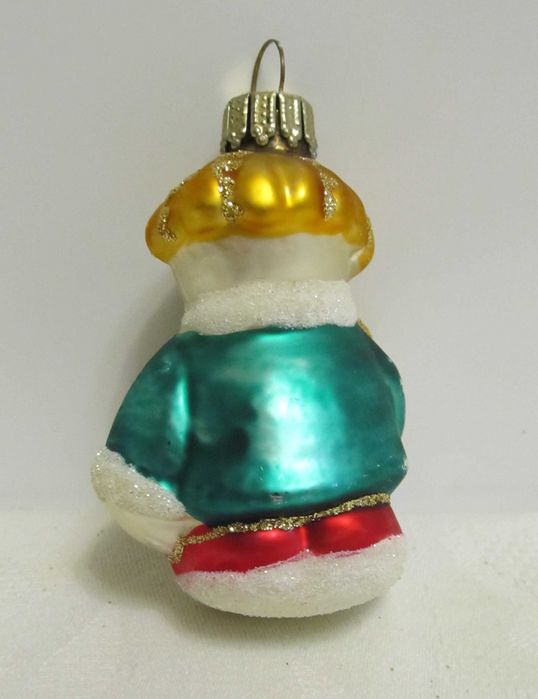 Елочная игрушка подвес "Клоун с цветком" 7 см