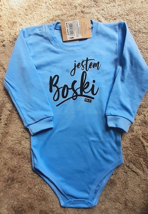 NOWE!!! Body rozmiar 98 Polska firma.  Śmieszny napis