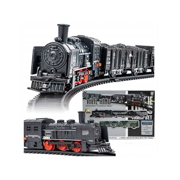 Kolejka elektryczna xxl pociąg lokomotywa + tor zabawka ciuchcia