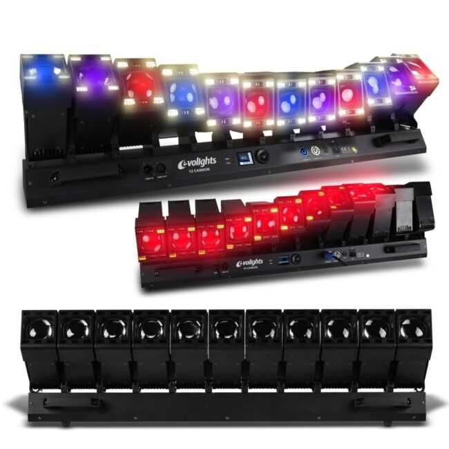EVOLIGHTS 12 CANNON multiefekt oświetleniowy LED oświetlenie sceniczne LED DMX 12x głowica ruchoma beam 12x40W RGBW