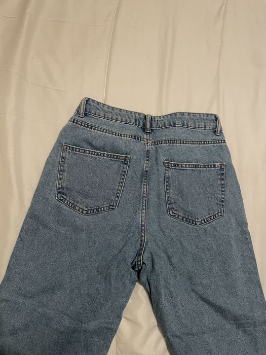 Calças Ganga Cinta Subida Mom Jeans