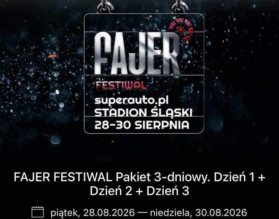 Karnet Fajer Festival 3-dniowy (x4)
