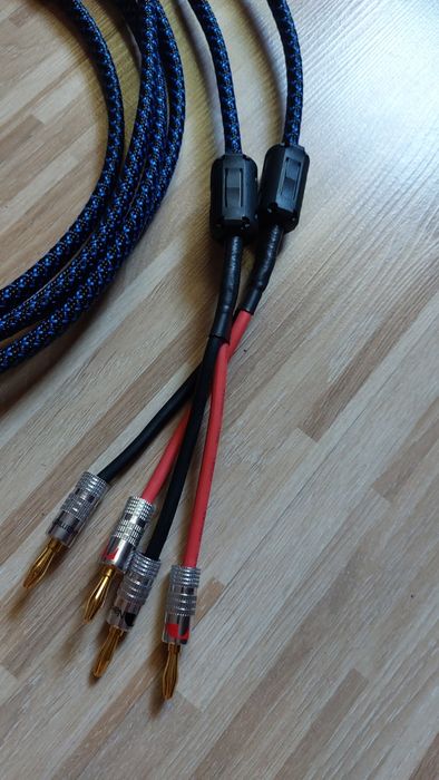 Kable głośnikowe 2x2.5m/2x4mm Nakamichi,feryt.