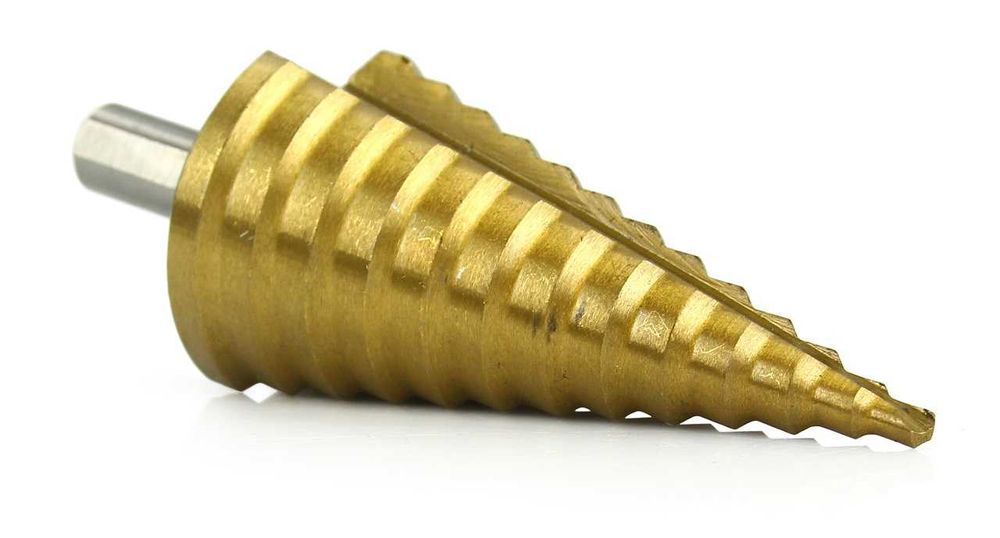 WIERTŁA STOŻKOWE STOPNIOWE Do Metalu Drewna Plastiku Blach 4-39mm