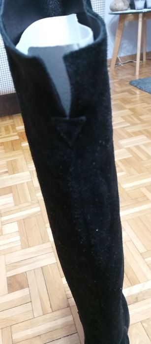 kozaczki długie zamszowe czarne rozm. 38