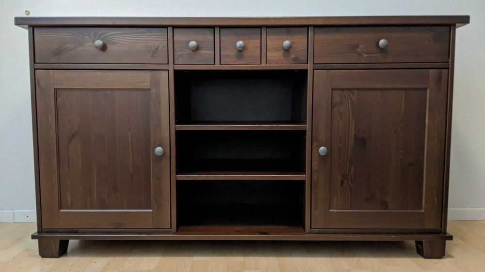Szafka-kredens-komoda-IKEA HEMNES-LEKSVIK-Frederica-drewno