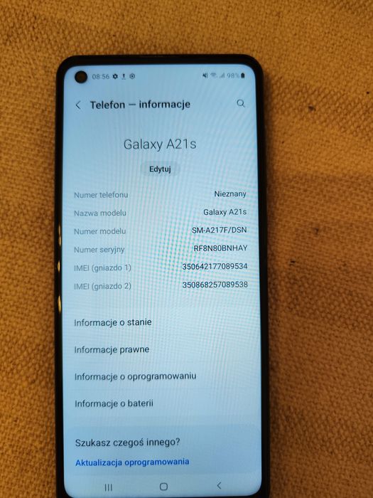 Samsung Galaxy a21 stan na 6